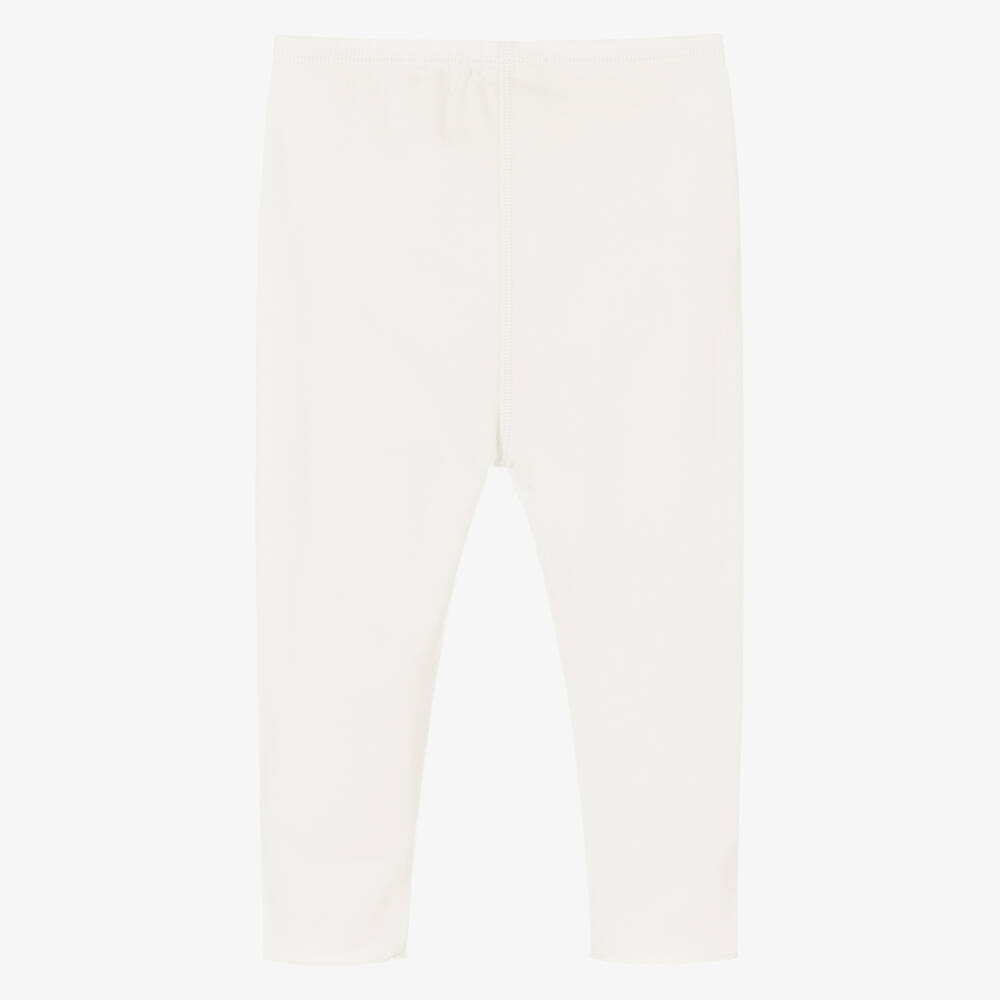 Bonpoint-Кремовые хлопковые легинсы | Childrensalon