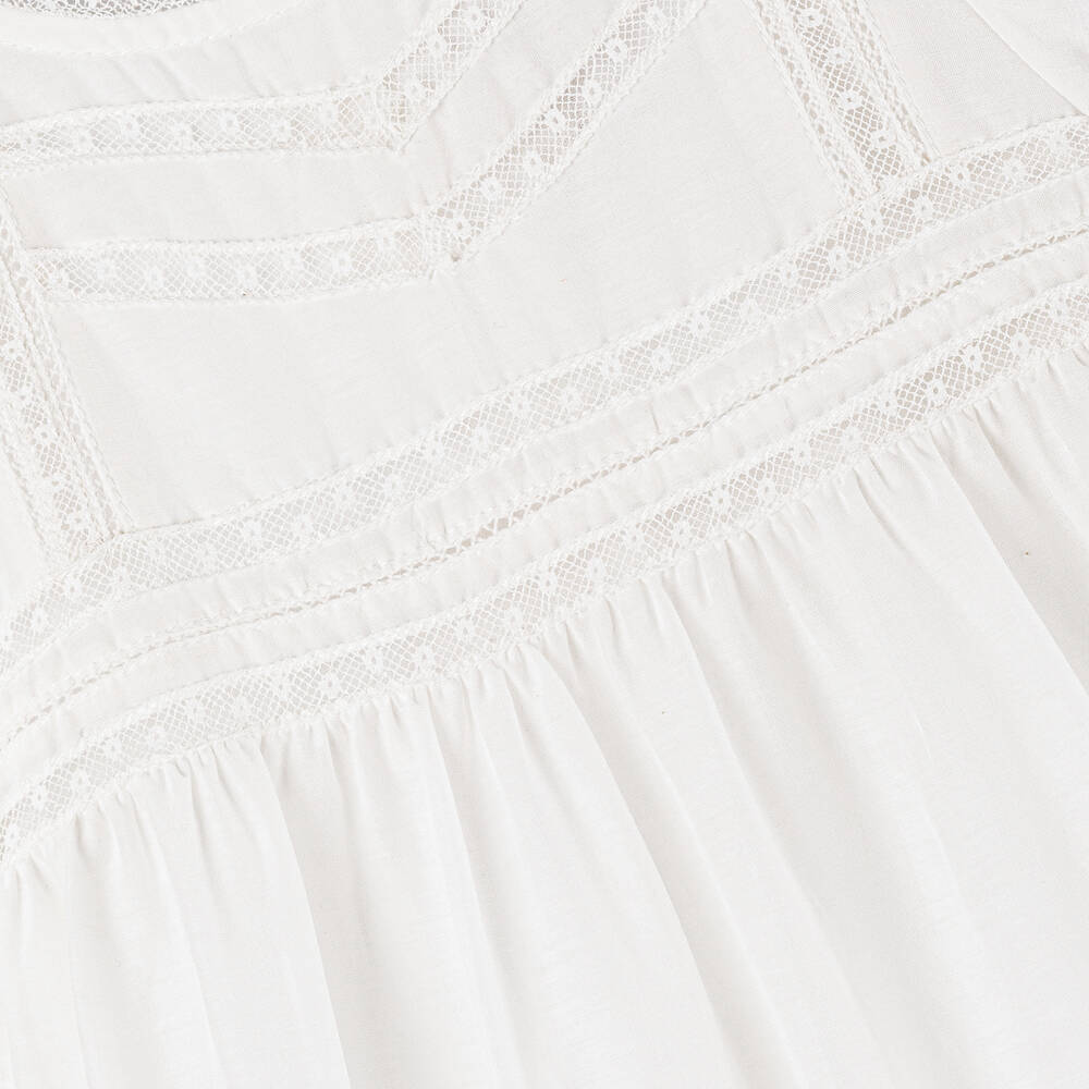 Bonpoint-Ivory Cotton & Silk Ceremony Gown Set | Childrensalon