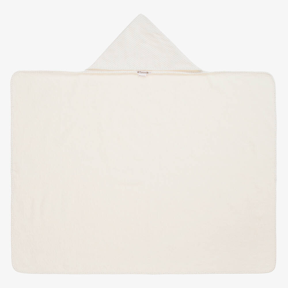 Bonpoint-منشفة هودي قطن لون عاجي للأطفال (92 سم) | Childrensalon