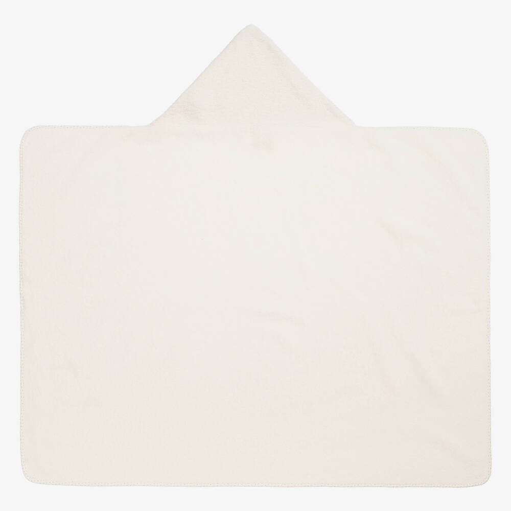 Bonpoint-منشفة هودي قطن لون عاجي للأطفال (92 سم) | Childrensalon