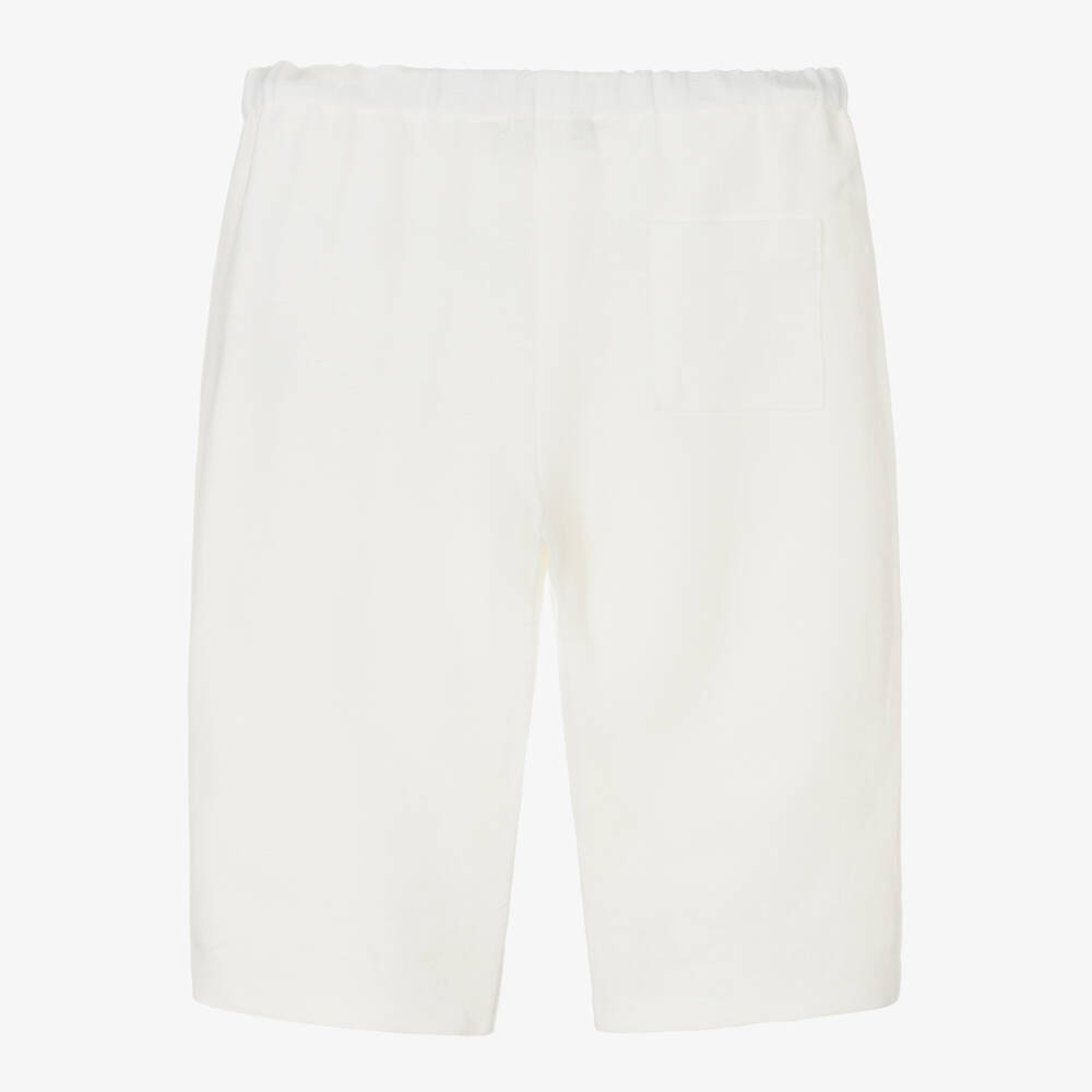 Bonpoint-Ivory Linen Trousers | Childrensalon