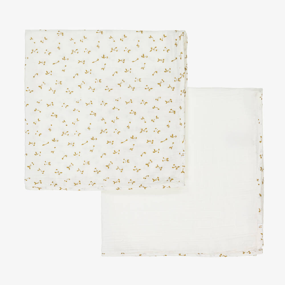 Bonpoint-Ivory & White Cotton Babysuit Gift Set | Childrensalon