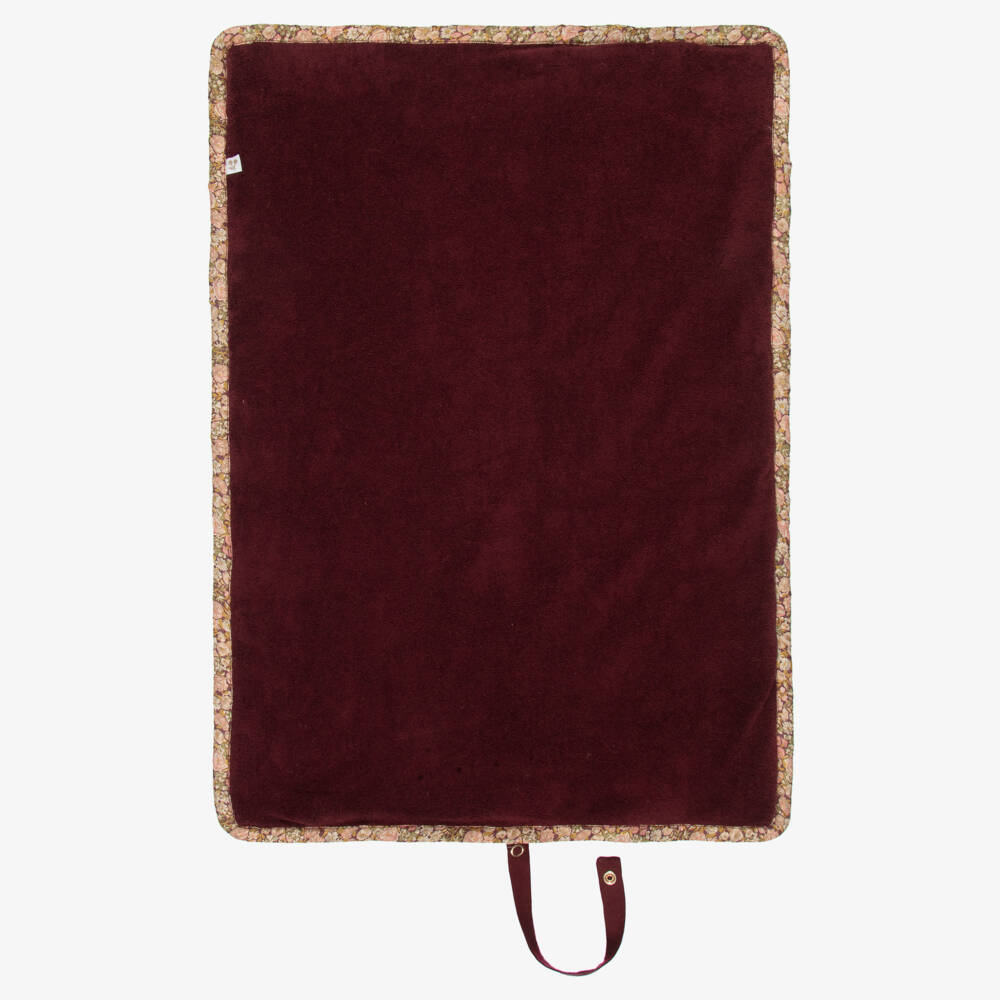 Bonpoint-Пеленальная сумка розовая хлопковая в цветочек (40см) | Childrensalon