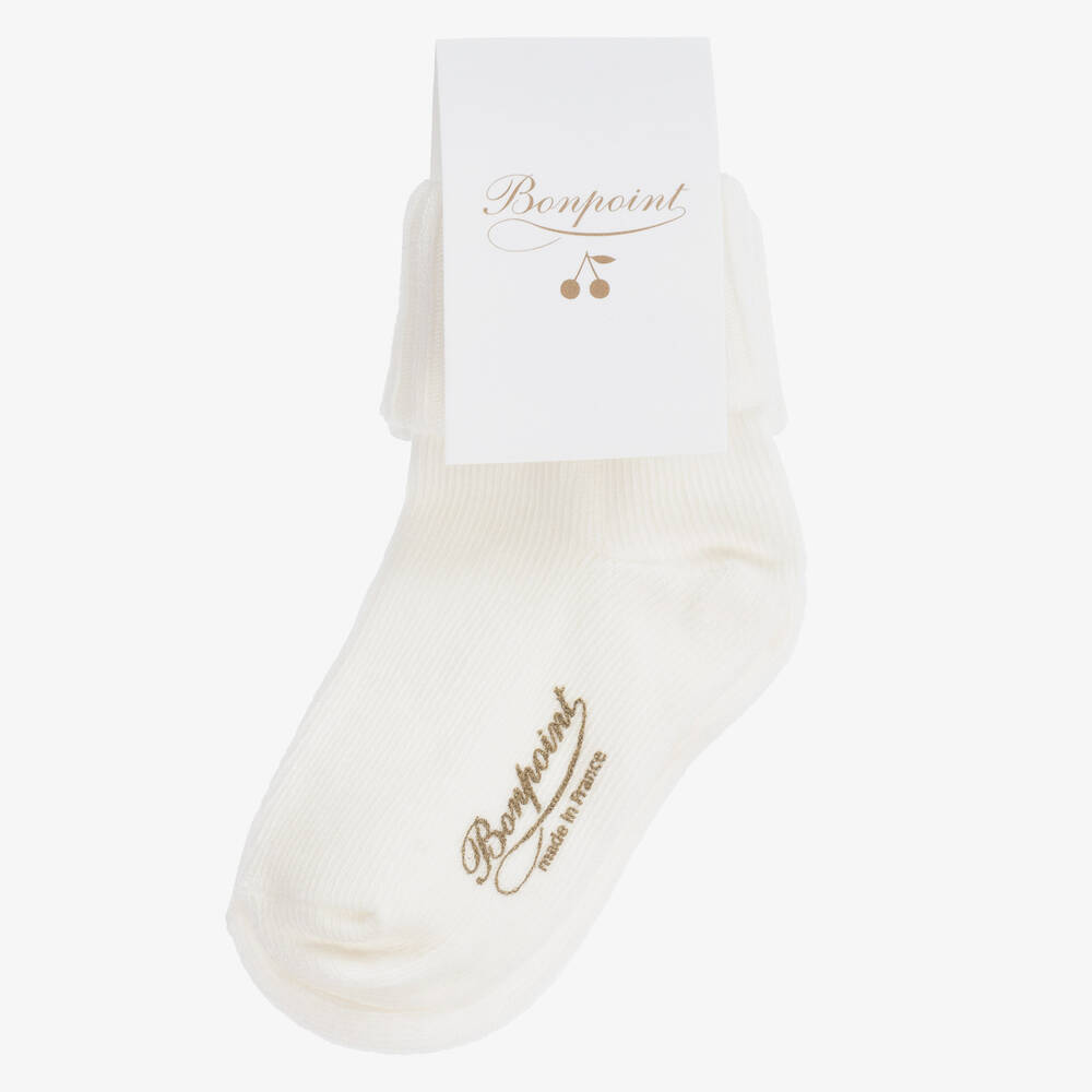 Bonpoint-Белые хлопковые носки | Childrensalon