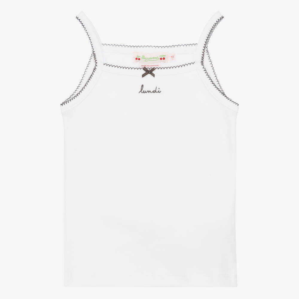 Bonpoint-White Days Of The Week Cotton Vests Gift Set | Childrensalon