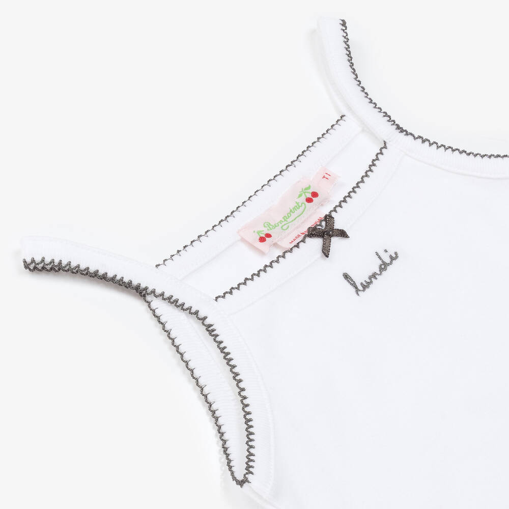 Bonpoint-White Days Of The Week Cotton Vests Gift Set | Childrensalon