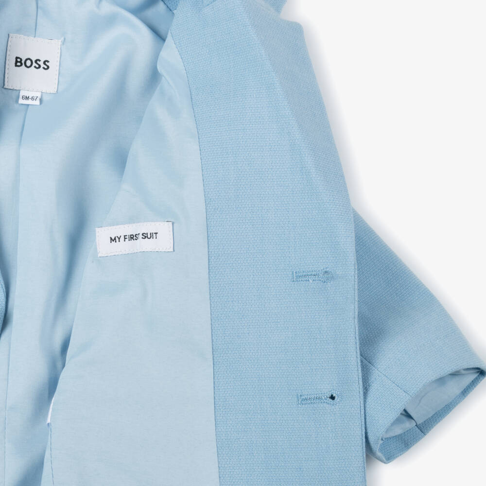 BOSS-Baby Boys Blue Single-Breasted Blazer | Childrensalon