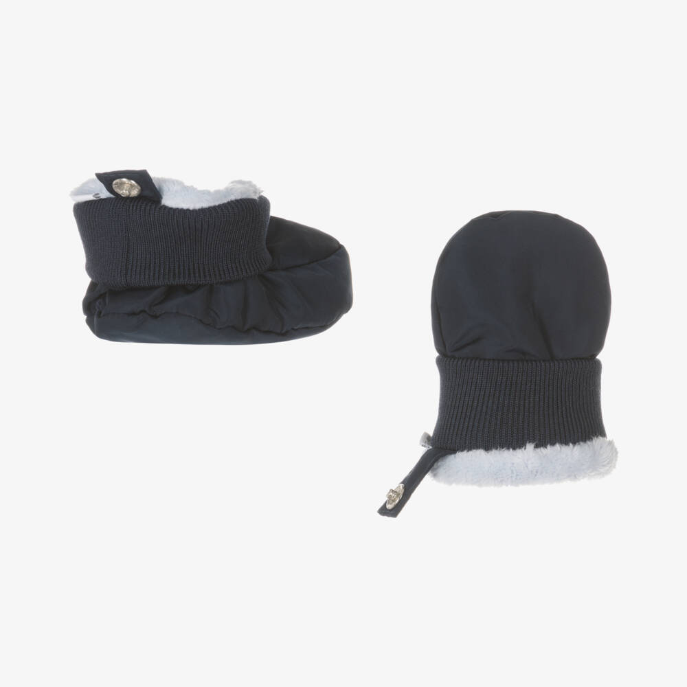 BOSS-Baby Boys Navy Blue Snowsuit | Childrensalon