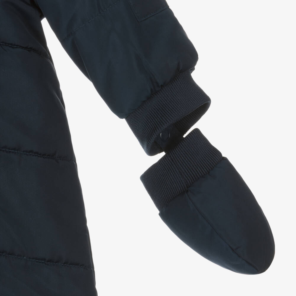 BOSS-Baby Boys Navy Blue Snowsuit | Childrensalon