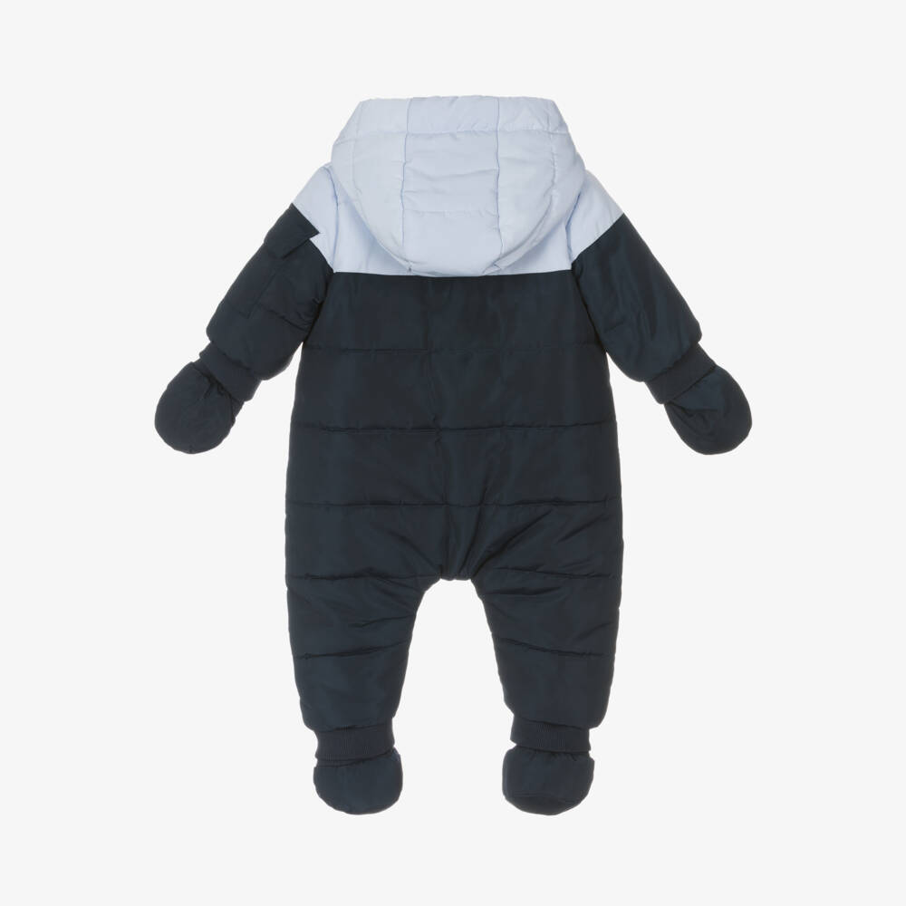 BOSS-Baby Boys Navy Blue Snowsuit | Childrensalon
