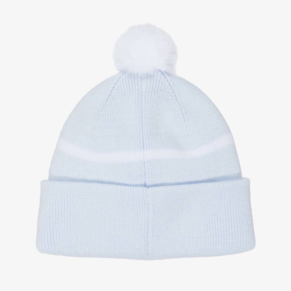 BOSS-Baby Boys Pale Blue Bobble Hat | Childrensalon