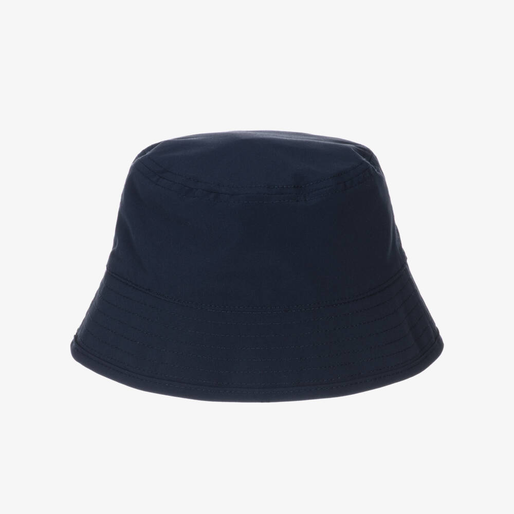 BOSS-Baby Boys Reversible Blue Logo Bucket Hat | Childrensalon