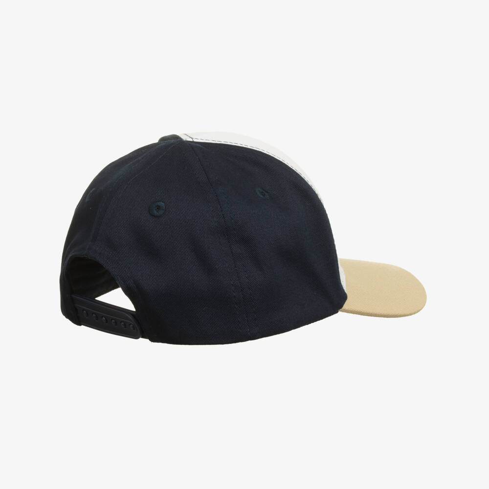 BOSS-Baby Boys Tricolour Cotton Cap | Childrensalon