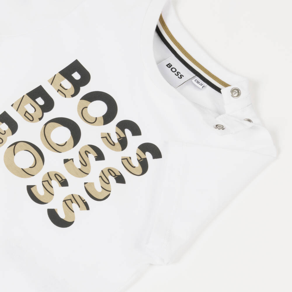 BOSS Baby Boys Logo T-Shirt in Navy