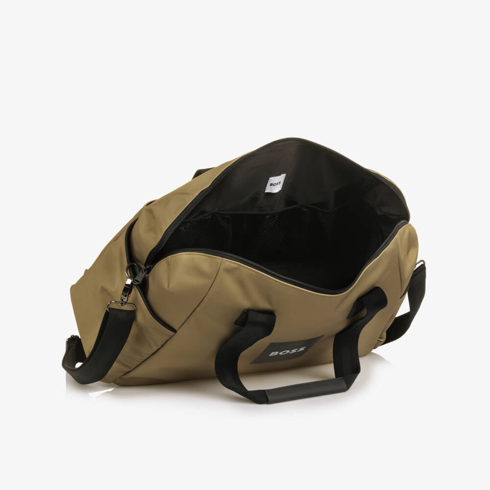 BOSS-Beige Canvas Changing Bag (46cm) | Childrensalon