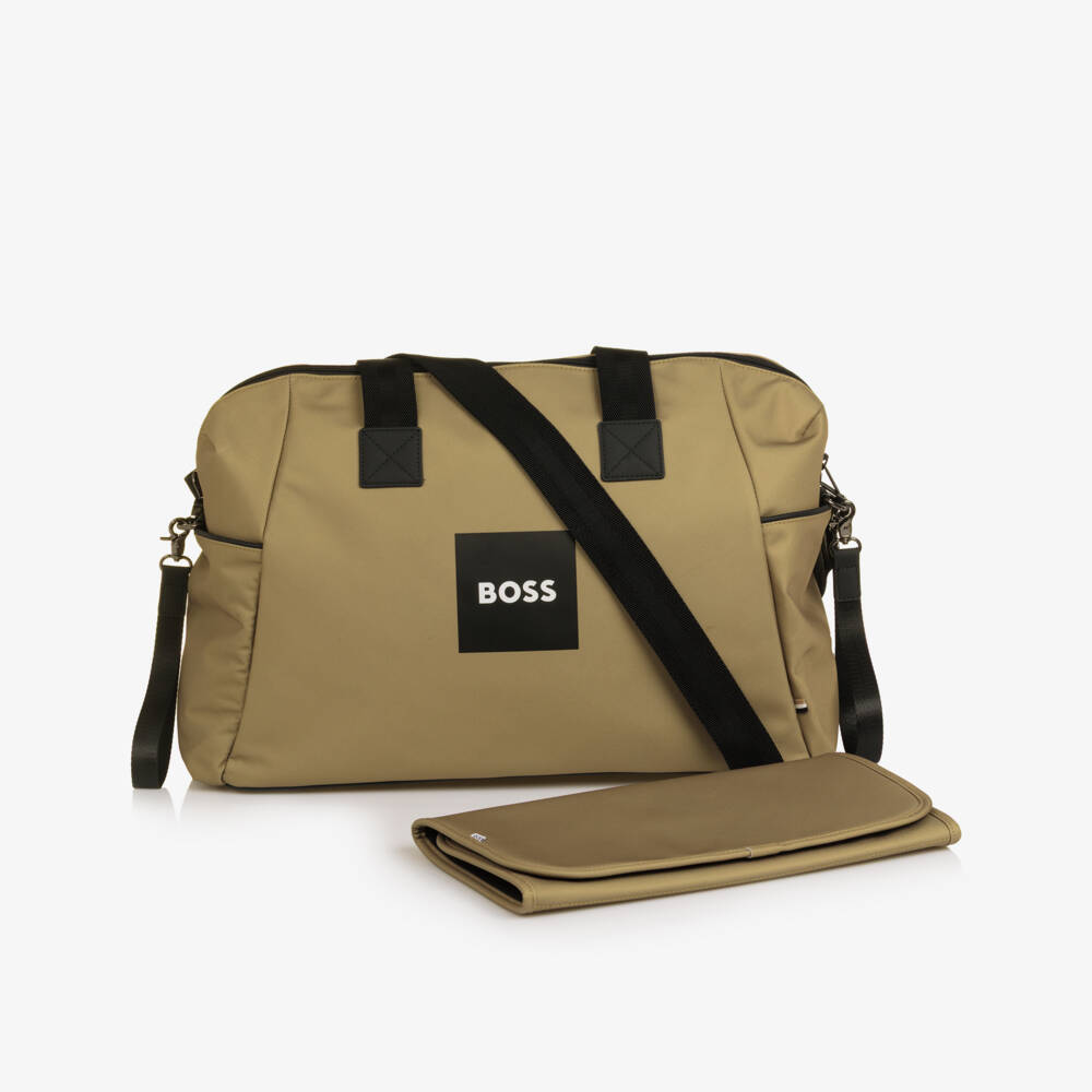 BOSS-Beige Canvas Changing Bag (52cm) | Childrensalon