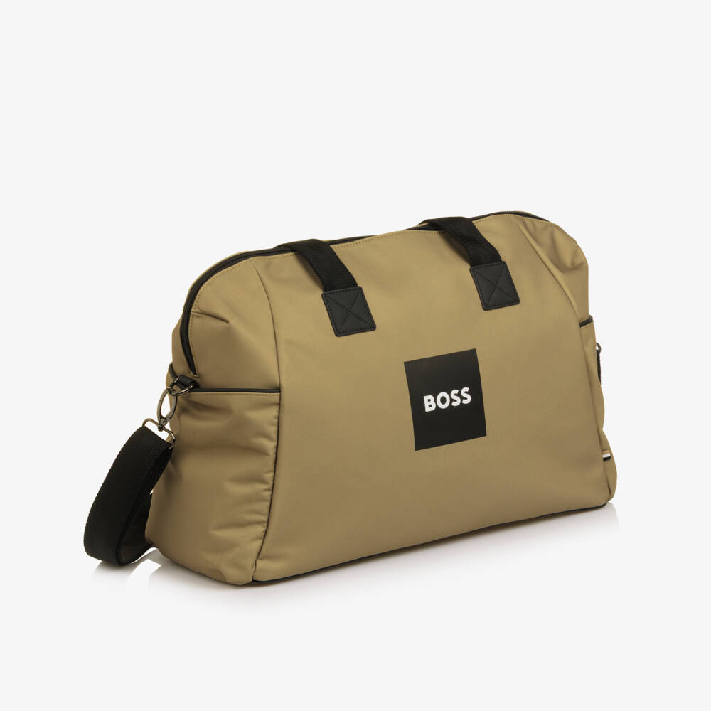 BOSS-Beige Canvas Changing Bag (52cm) | Childrensalon
