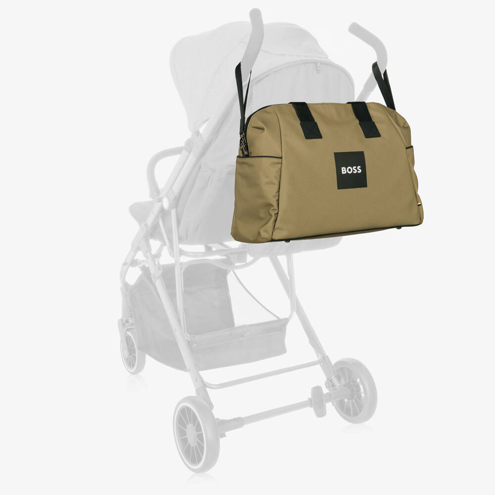 BOSS-Beige Canvas Changing Bag (52cm) | Childrensalon