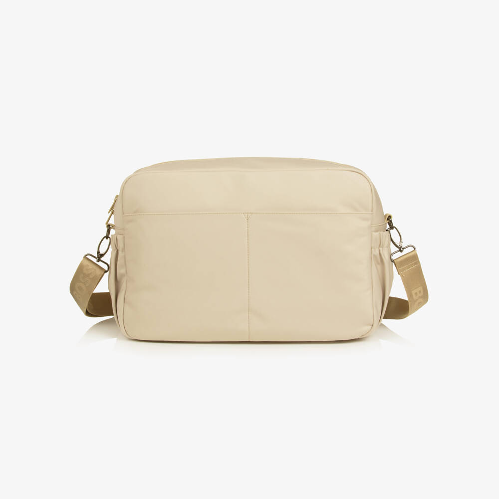 BOSS-Beige Changing Bag with Mat & Red Panda Charm (38cm) | Childrensalon