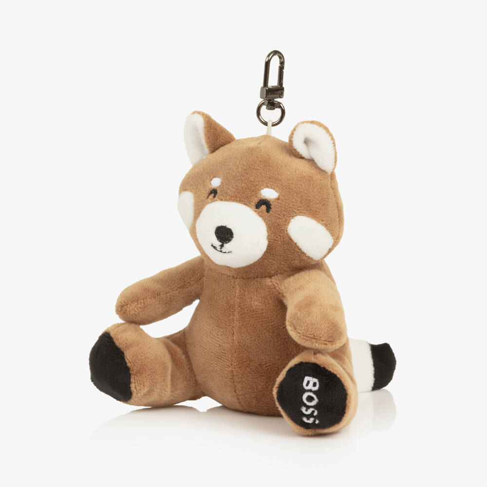 BOSS-Beige Changing Bag with Mat & Red Panda Charm (38cm) | Childrensalon