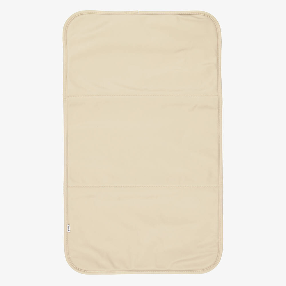 BOSS-Beige Changing Bag with Mat & Red Panda Charm (38cm) | Childrensalon