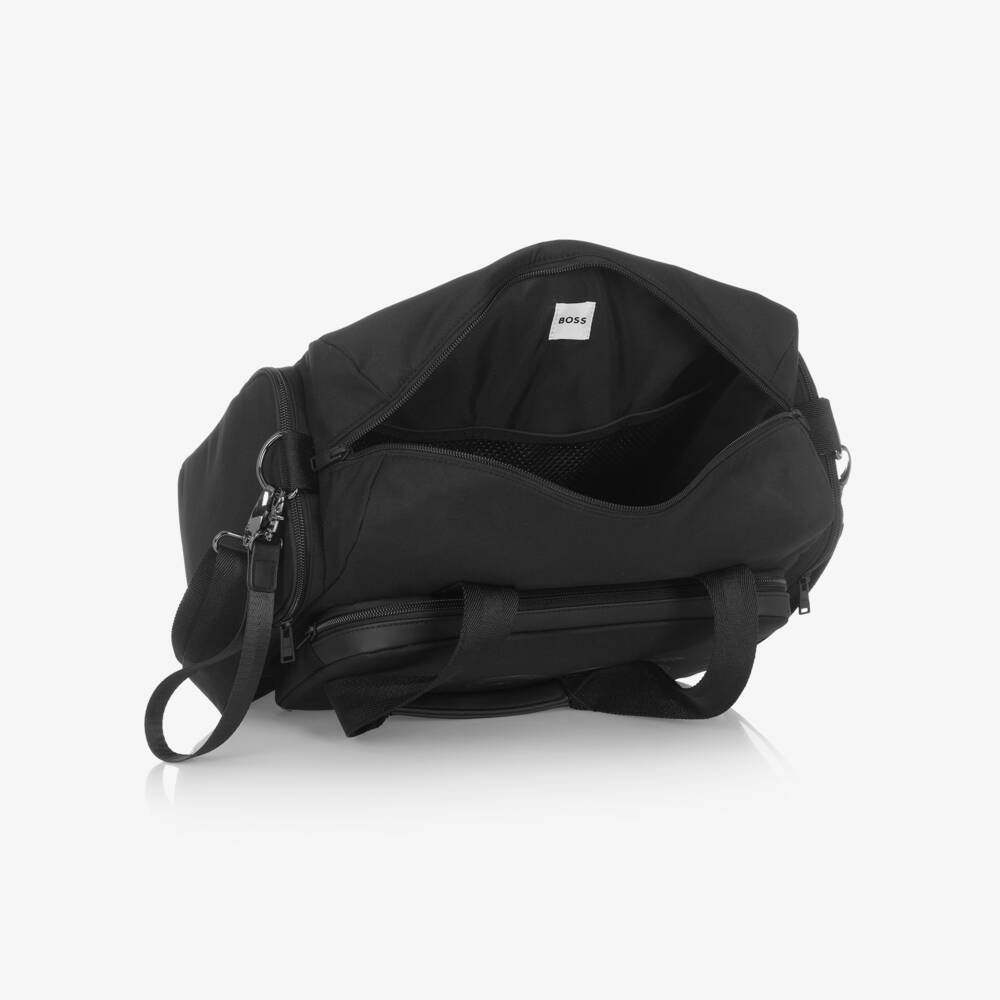 BOSS-Black Canvas Changing Bag with Tonal Logo (35cm) | Childrensalon
