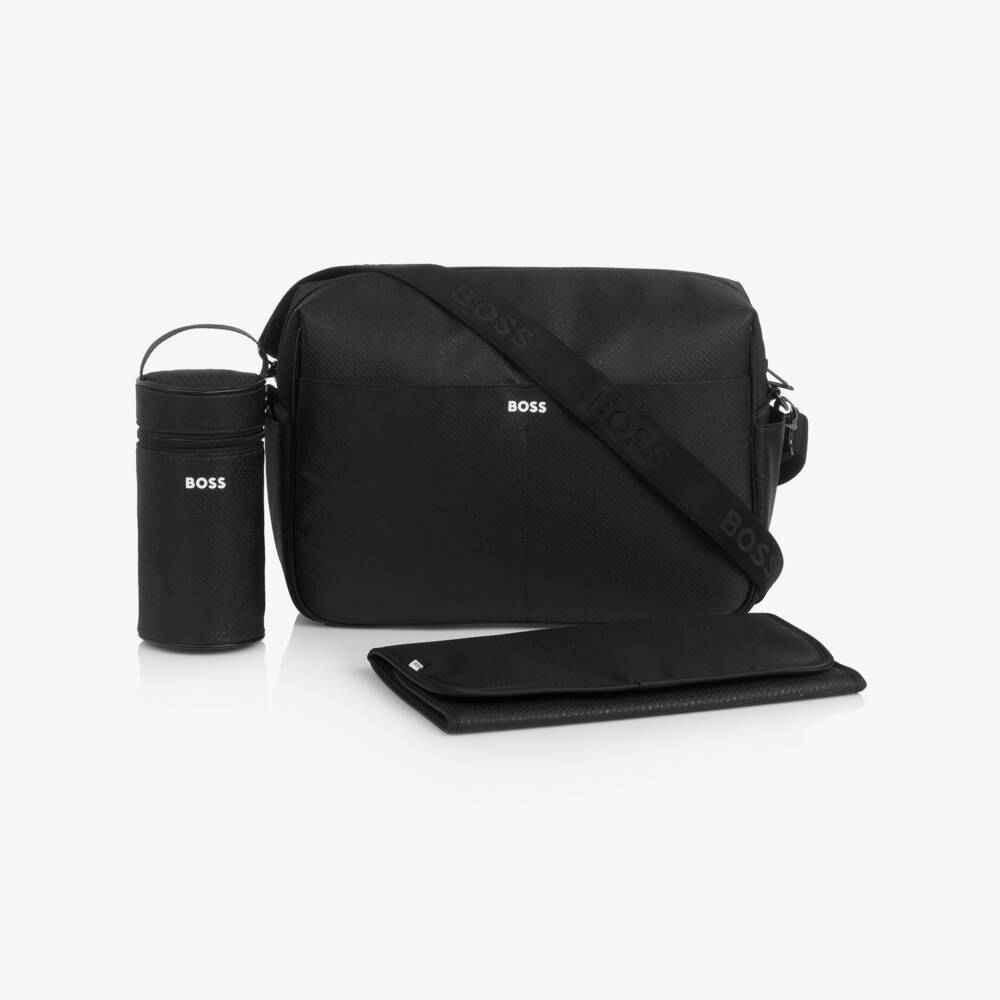 BOSS-Black Changing Bag with Tonal Double B Monogram (36cm) | Childrensalon
