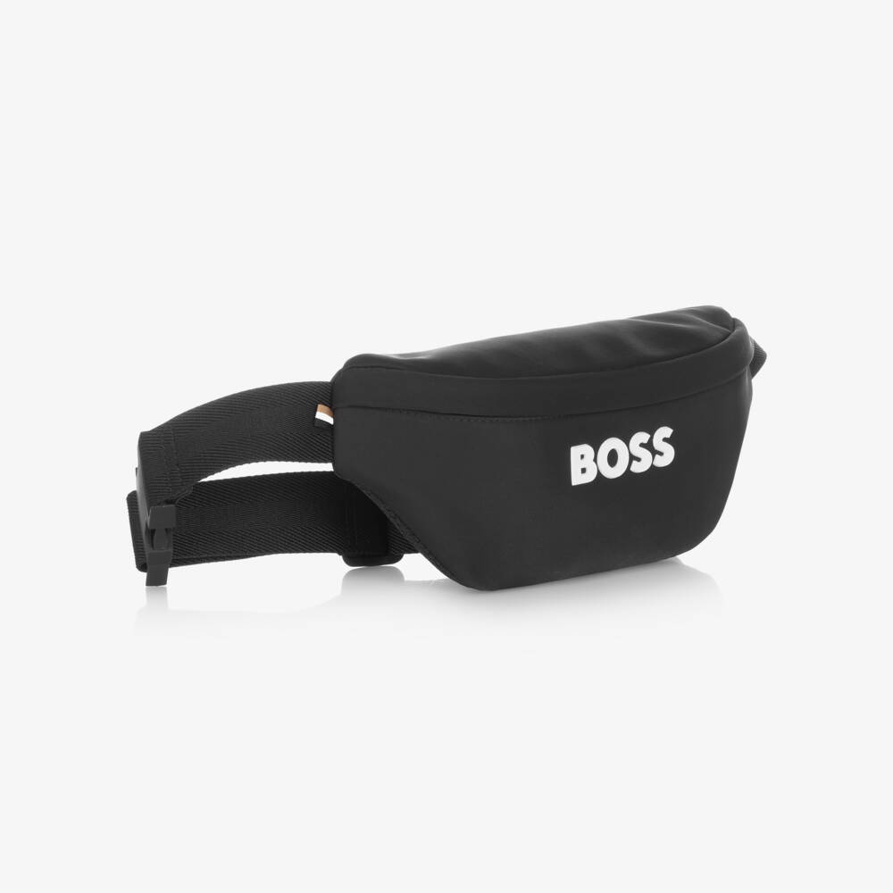 BOSS-Black Logo Zipped Belt Bag (27cm) | Childrensalon