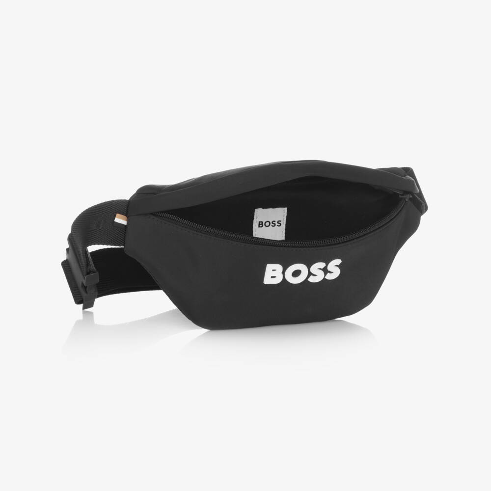 BOSS-Black Logo Zipped Belt Bag (27cm) | Childrensalon