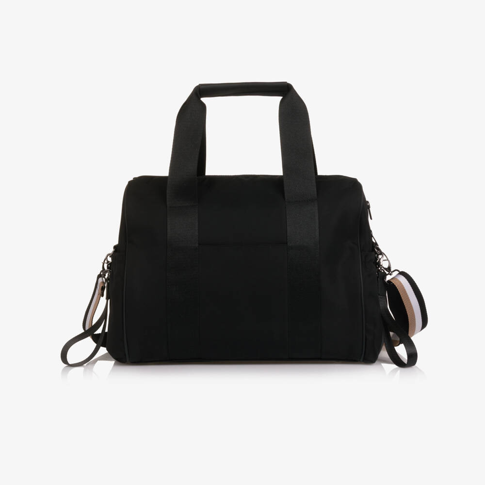 BOSS-Black Overnight Changing Bag with Logo Strap (38cm) | Childrensalon