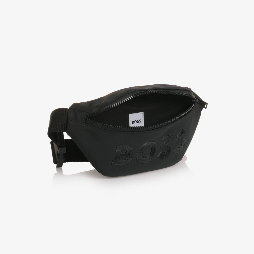 BOSS-Black Zip-Up Belt Bag (27cm) | Childrensalon
