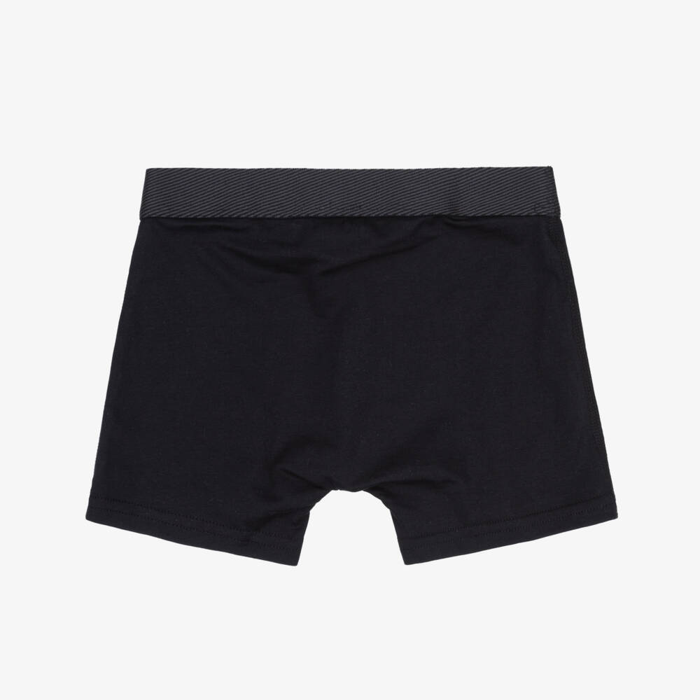 BOSS-Boys Beige & Black Cotton Boxer Shorts (2 Pack) | Childrensalon