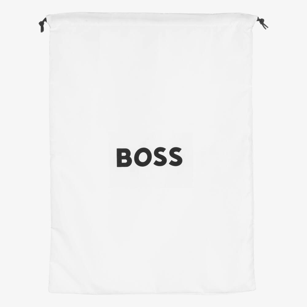 BOSS-Boys Beige Canvas Backpack & Pencil Case (38cm) | Childrensalon