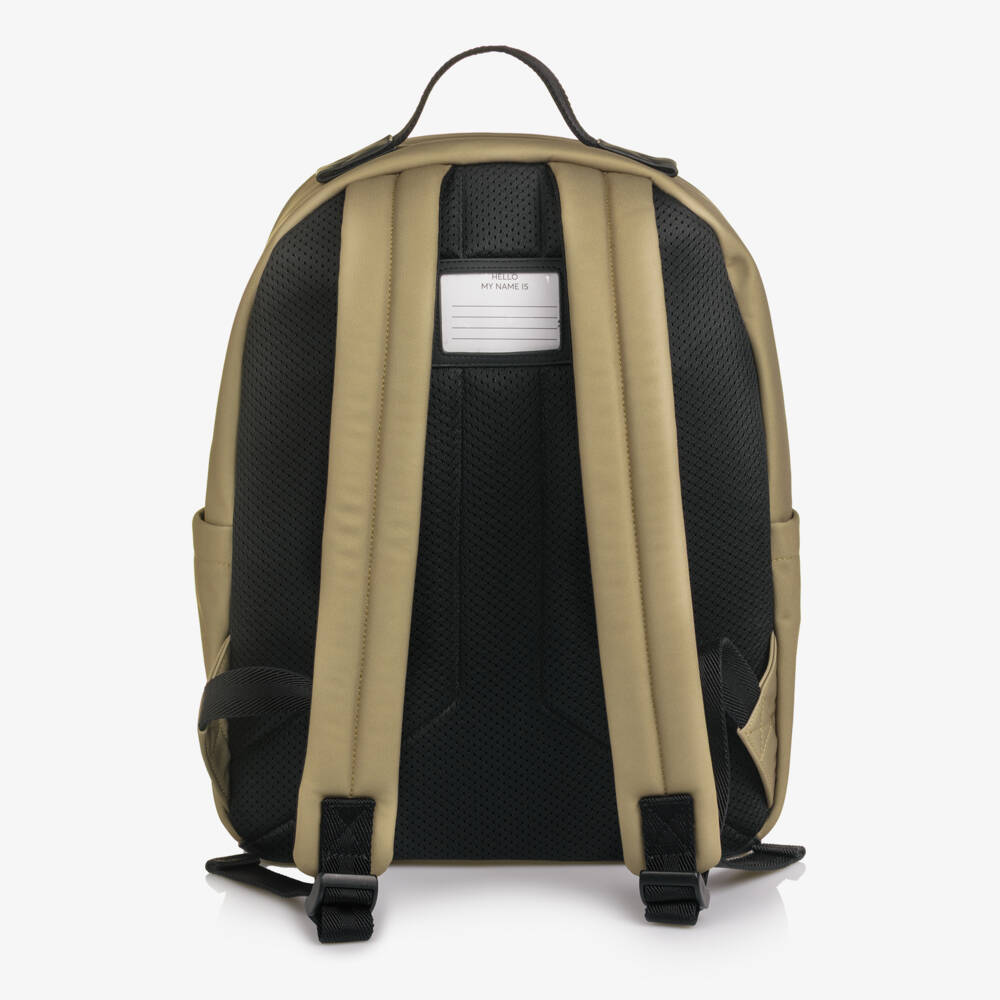 BOSS-Boys Beige Canvas Backpack & Pencil Case (38cm) | Childrensalon