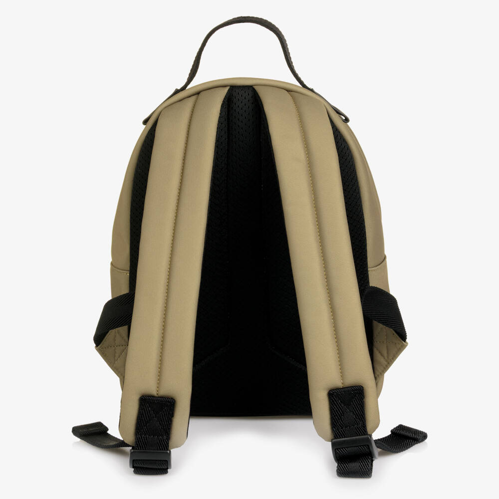 BOSS-Boys Beige Canvas Mini Backpack (28cm) | Childrensalon