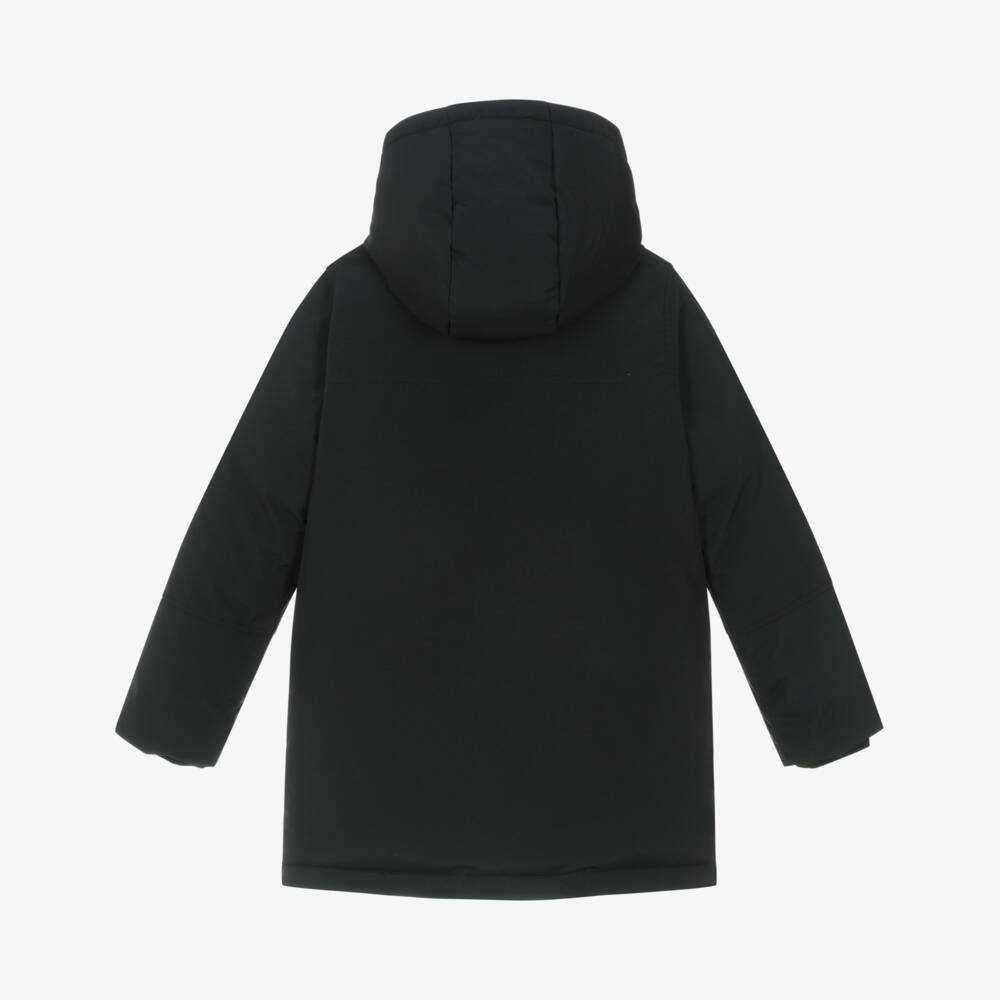 BOSS-Пальто-парка с капюшоном черное для мальчиков | Childrensalon