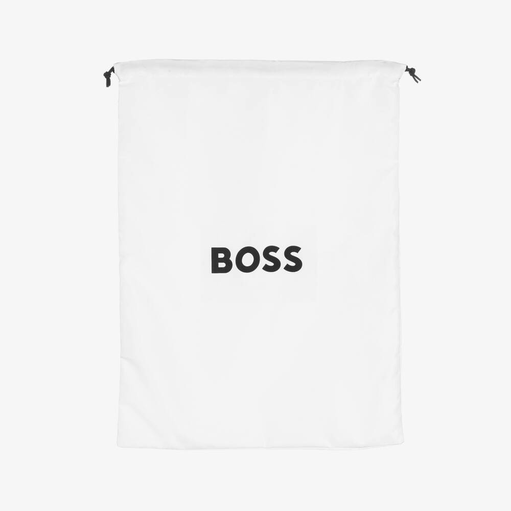 BOSS-Boys Black Logo Backpack (38cm) | Childrensalon
