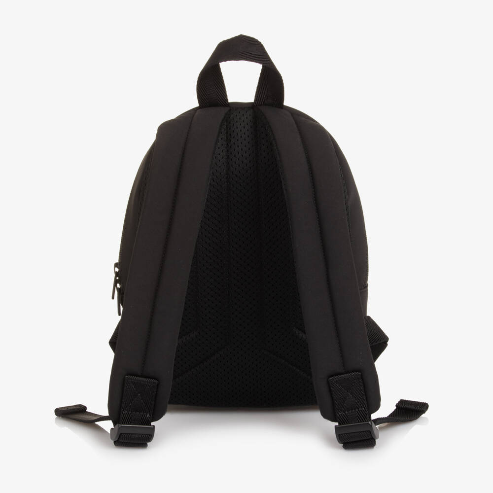 BOSS-Boys Black Mini Backpack with Red Panda Charm (27cm) | Childrensalon