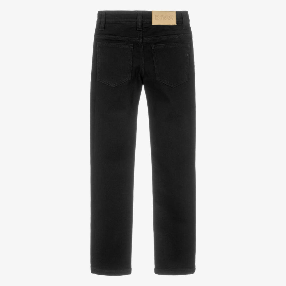 BOSS-Boys Black Slim Fit Denim Jeans | Childrensalon