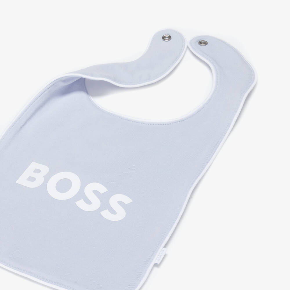 BOSS-Boys Blue Cotton Jersey Babysuit Gift Set | Childrensalon