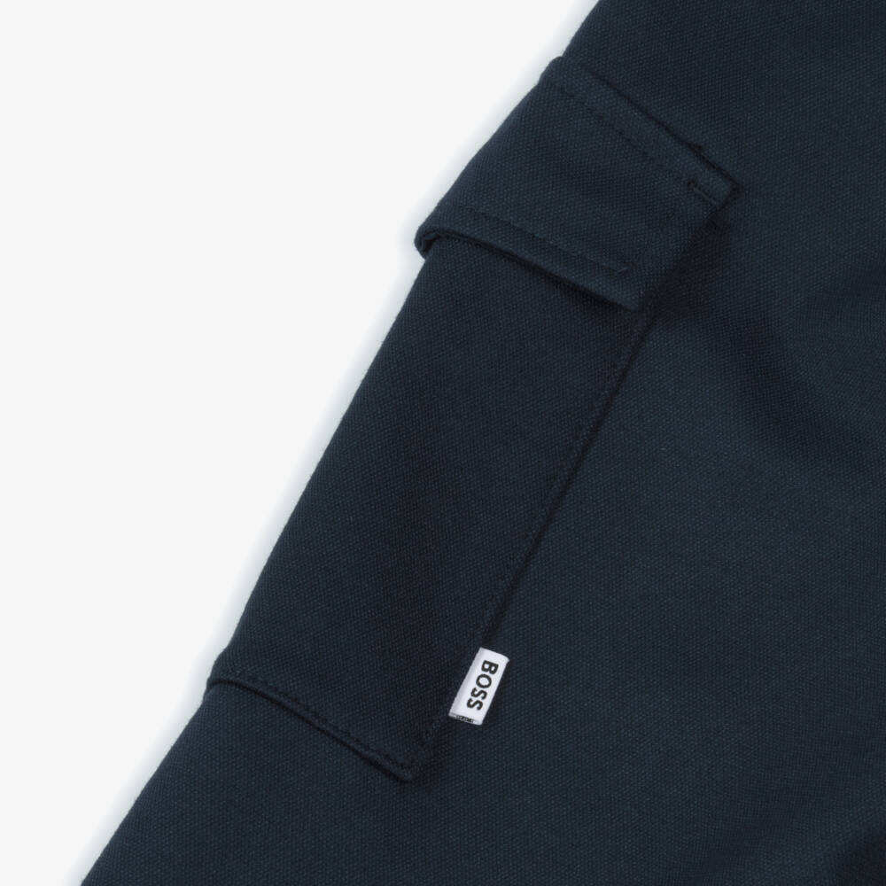 BOSS-Boys Blue Milano Jersey Cargo Joggers | Childrensalon