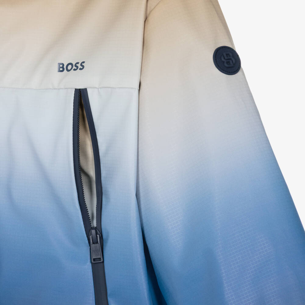 BOSS-Boys Blue Ombré Water-Repellent Jacket | Childrensalon