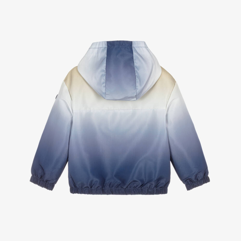 BOSS-جاكيت مقاوم للماء لون أزرق أومبري للأولاد | Childrensalon