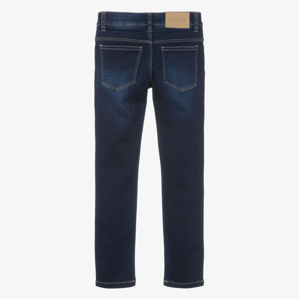 BOSS-Boys Blue Slim Fit Denim Jeans | Childrensalon