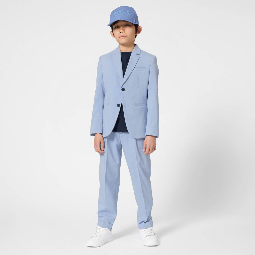 BOSS-Boys Blue Tailored Blazer | Childrensalon