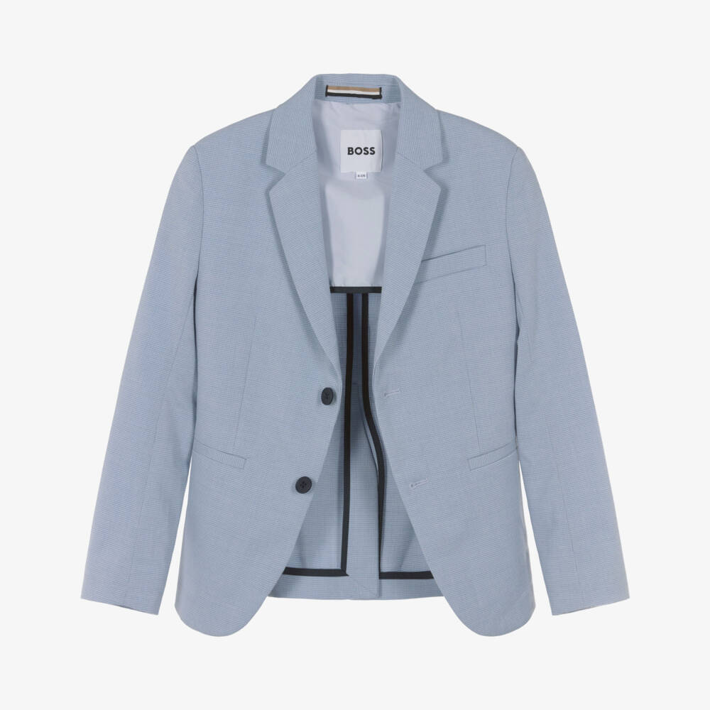 BOSS-Boys Blue Tailored Blazer | Childrensalon