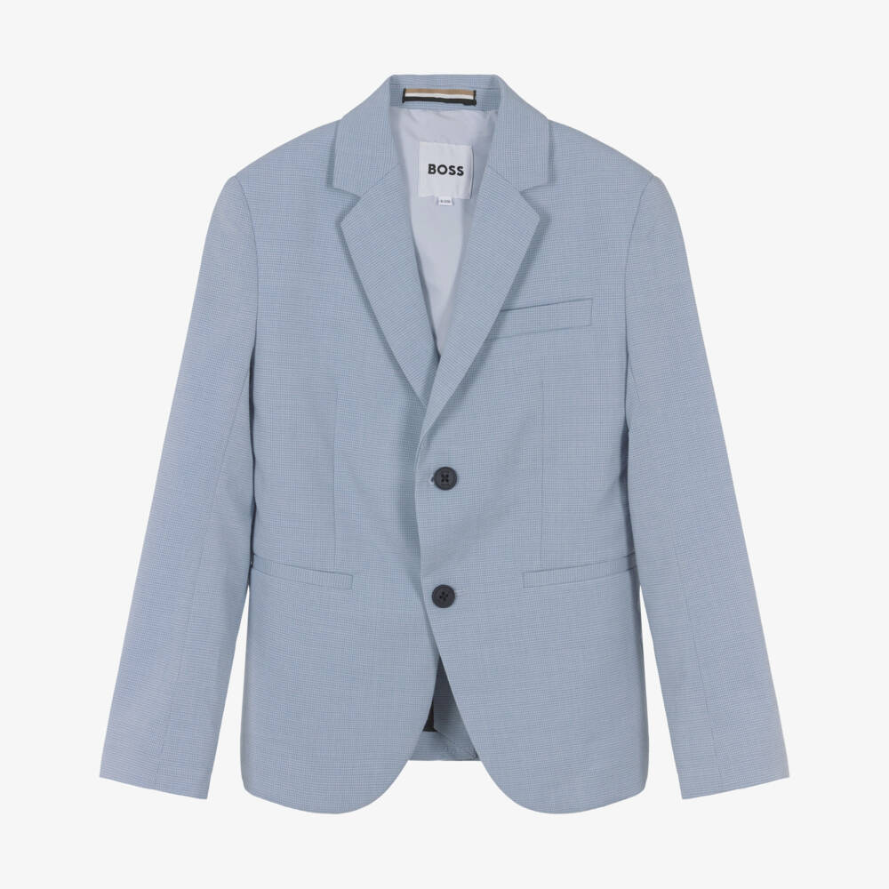 BOSS-Boys Blue Tailored Blazer | Childrensalon
