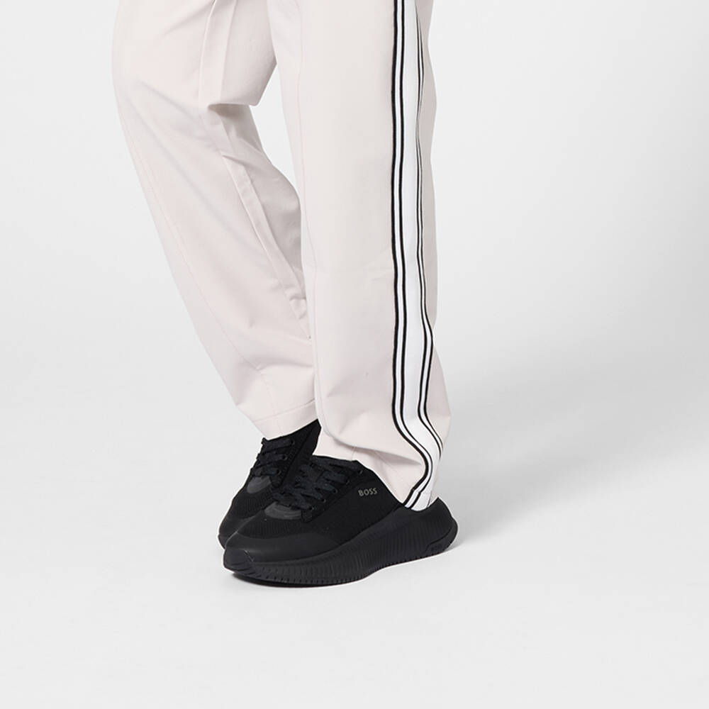 BOSS-Boys Chunky Black Lace-Up Trainers | Childrensalon