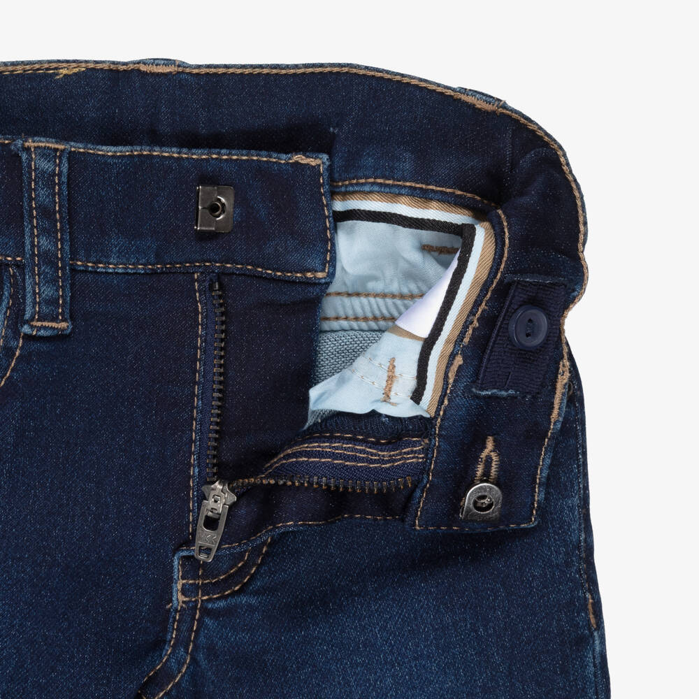 BOSS-Boys Dark Blue Regular Fit Stretch Jeans | Childrensalon