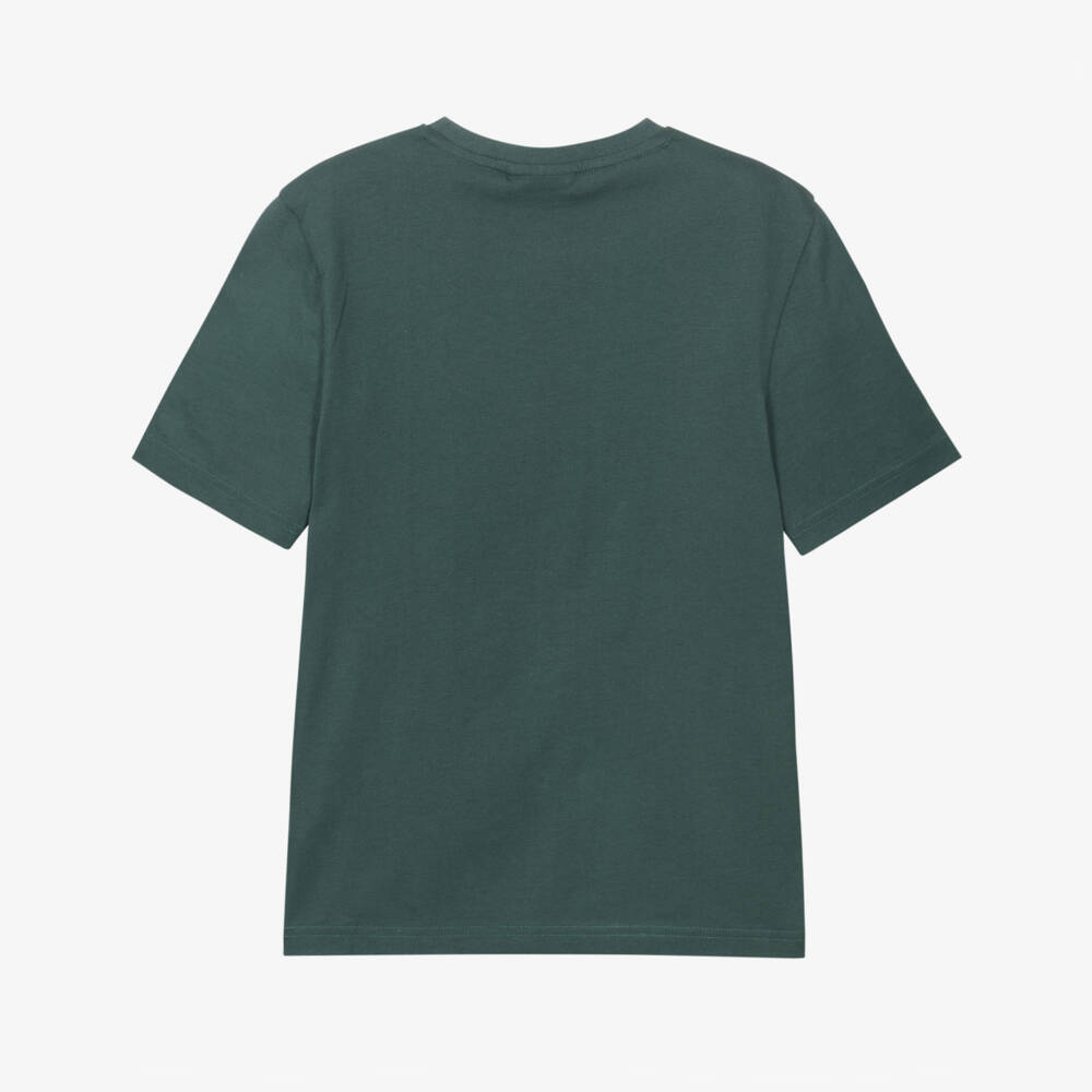 BOSS-تيشيرت قطن لون أخضر للأولاد | Childrensalon